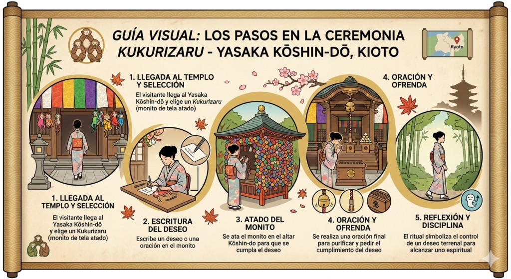INFOGRAFIA CON LKOS PASOS DE LA ceremonia DE LOS KUKURIZARU
