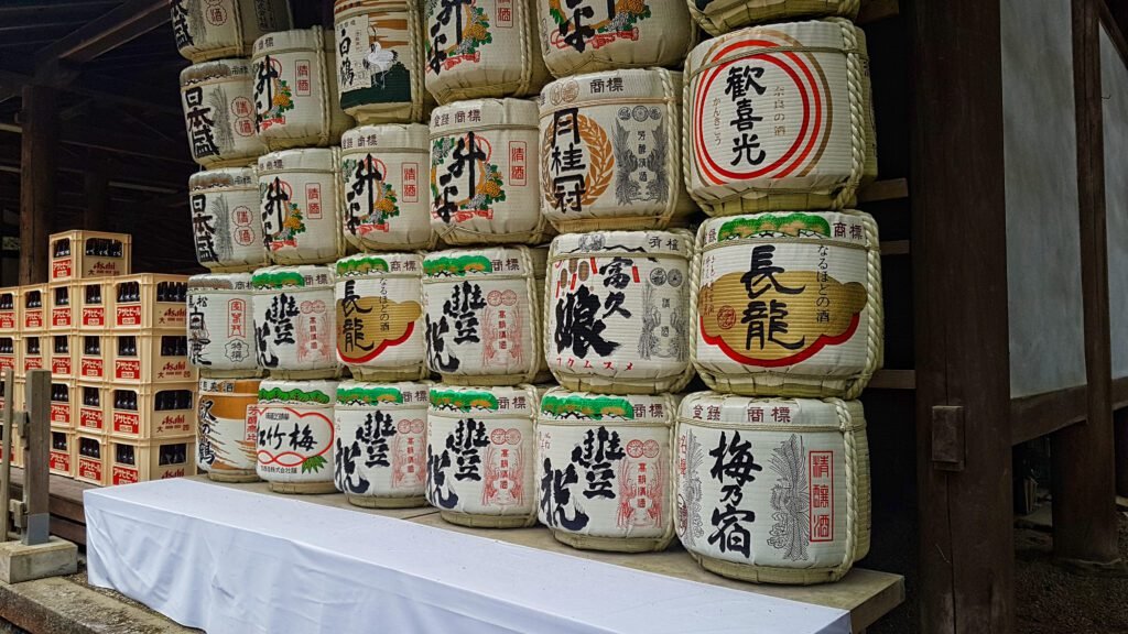 barriles de sake santuario nara