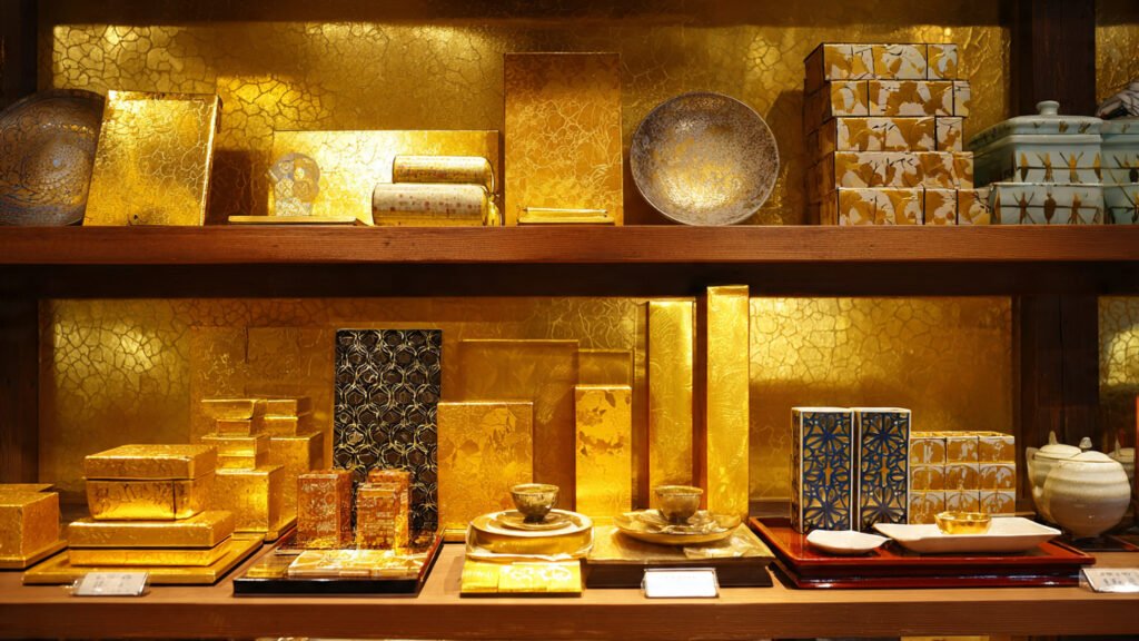 tienda souvenirs de oro en kanazawa